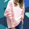 42POPS | Cream Mauve Drop-Shoulder Oversize Sweatshirt - Women
