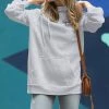 42POPS | Heather Gray Side-Tie Longline Pocket Hoodie - Women