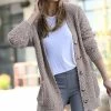42POPS | Ash Mocha Popcorn Button-Up Pocket Cardigan - Plus