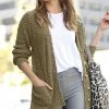 42POPS | Khaki Popcorn Pocket Cardigan - Women