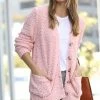 42POPS | Dusty Pink Popcorn Button-Up Pocket Cardigan - Women & Plus