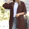 42POPS | Americano Popcorn Puff-Sleeve Open Pocket Cardigan - Women