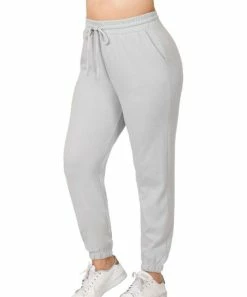 42POPS | Light Gray Drawstring-Waist Pocket Sweatpants - Plus