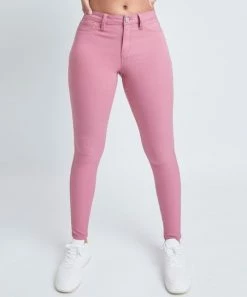 42POPS | Rose Bloom Mid-Rise Pocket Skinny Jeans - Women