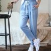 42POPS | Sky Chambray Drawstring Pocket Paper-Bag Pants - Women