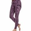 42POPS | Violet Mineral Wash Wide-Waistband Pocket Leggings - Women