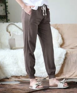 42POPS | Americano Pigment-Dye Drawstring Pocket Joggers - Women