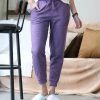 42POPS | Lilac-Gray Melange Drawstring Pocket Joggers - Women