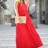 42POPS | Ruby Scoop Neck Sleeveless Tiered Maxi Dress - Women