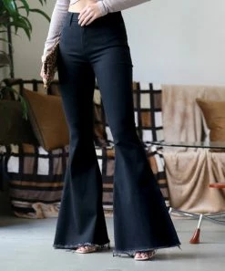 42POPS | Black High-Rise Flare Jeans - Women