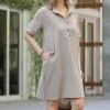 42POPS | Ash Mocha Pocket Shirt Dress - Women