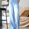 42POPS | Light Chambray Drawstring Wide-Leg Pocket Pants - Women