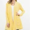 42POPS | Dusty Banana Relaxed Pocket Open Cardigan - Women