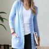 42POPS | Spring Blue Snap Pocket Cardigan - Women
