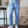 42POPS | Medium Chambray Drawstring-Waist Pocket Jeans - Women