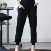 42POPS | Black Smocked High-Waist Pocket Joggers - Women
