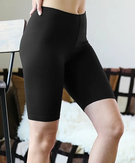 42POPS | Black Long Bike Shorts - Women