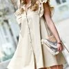 42POPS | Latte Flutter-Sleeve Shirt Dress - Women