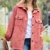 42POPS | Ash Rose Corduroy Oversize Shacket - Women