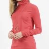 42POPS | Rose Mock Neck Long-Sleeve Top - Women