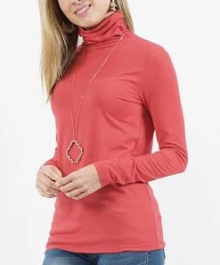 42POPS | Rose Mock Neck Long-Sleeve Top - Women