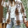 42POPS | Camel Plaid Hooded Pocket Shacket - Women