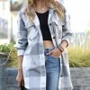 42POPS | Gray Plaid Pocket Shacket - Women