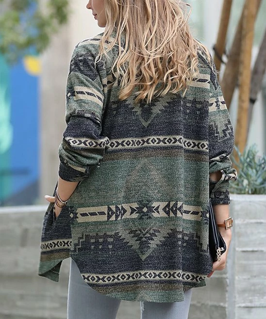 42POPS | Olive Geometric Pocket Shacket - Women - Image 3