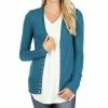 42POPS | Teal Snap-Front Cardigan - Women