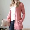 42POPS | Ash Rose Rib-Hem Snap-Front Cardigan - Women