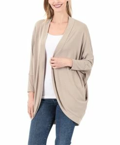 42POPS | Ash Mocha Wrap Cocoon Cardigan - Women