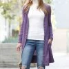 42POPS | Lilac Gray Snap-Front Duster - Women