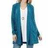 42POPS | Teal Slouchy Pocket Open Cardigan - Women