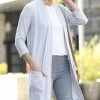 42POPS | Heather Gray Pocket Three-Quarter Sleeve Cardigan - Women