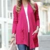42POPS | Fuchsia Slouchy Pocket Open Cardigan - Women