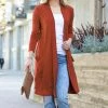 42POPS | Dark Rust Slouchy Pocket Duster - Women