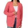 42POPS | Desert Rose Waffle Button-Front Cardigan - Women