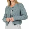 42POPS | Blue Gray Knit Button Cardigan - Women
