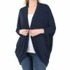 42POPS | Midnight Navy Wrap Cocoon Cardigan - Women
