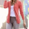 42POPS | Desert Rose Ribbed-Accent Snap Cardigan - Women
