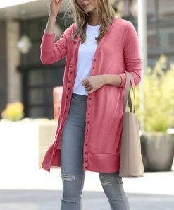 42POPS | Rose Snap-Front Duster - Women