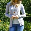 42POPS | Heather Gray Snap-Front Cardigan - Women