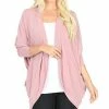 42POPS | Light Rose Cocoon Open Cardigan - Women