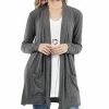 42POPS | Charcoal Slouchy Pocket Open Cardigan - Women