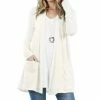 42POPS | Bone Slouchy Pocket Open Cardigan - Women