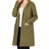 42POPS | Olive Hooded Open Cardigan - Women