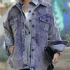 42POPS | Light Navy Vintage-Wash Corduroy Pocket Shacket - Women