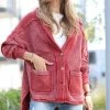 42POPS | Copper Red Pocket Button-Up Jacket - Women