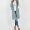 42POPS | Blue-Gray Pocket Open Cardigan - Women