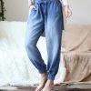 42POPS | Medium Chambray Tie-Waist Pocket Joggers - Women
